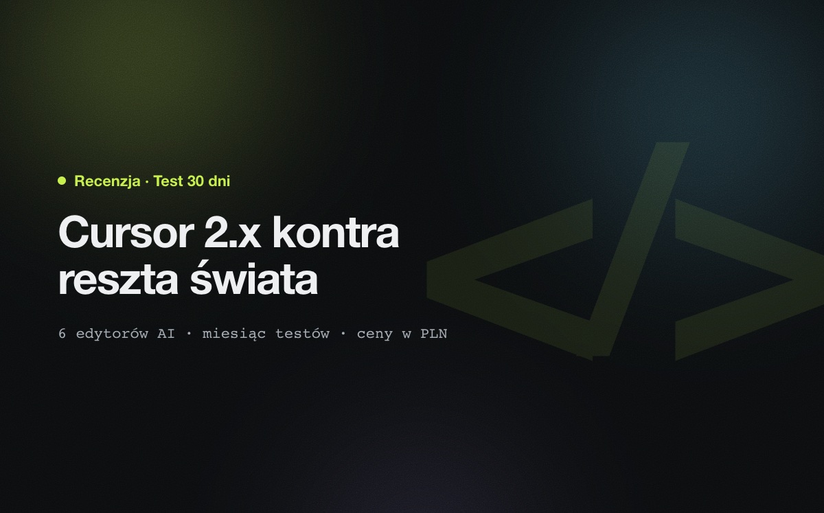 Edytor kodu z AI otwarty na ekranie laptopa